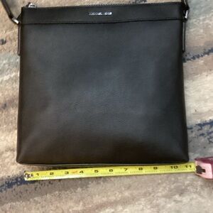 Michael Kors Black Leather Messenger Bag